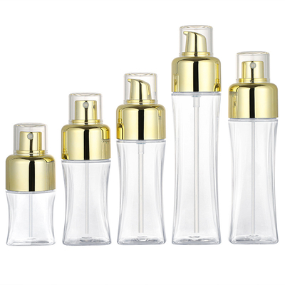 spruzzatore fine della pompa della foschia dello spruzzo di 50ml 150ml della stampa dorata cosmetica di plastica della bottiglia