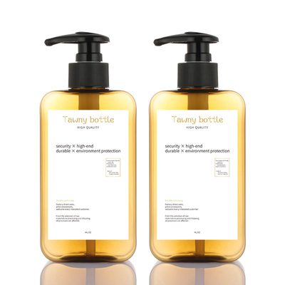 Lozione per il corpo all'ingrosso rettangolo ambra shampoo e balsamo pompa nera 800ml bootle