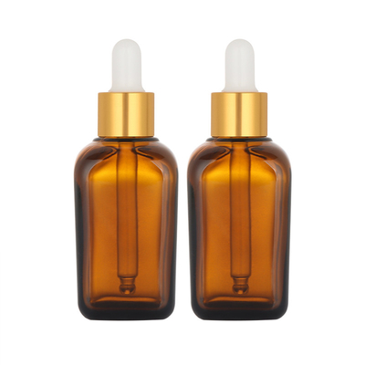 Personalizzi il vetro quadrato 50ml materiale dell'olio per capelli della bottiglia riutilizzabile del contagoccia