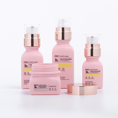 Le bottiglie di plastica su ordine messe per skincare cosmetico stonano il vestito d'imballaggio
