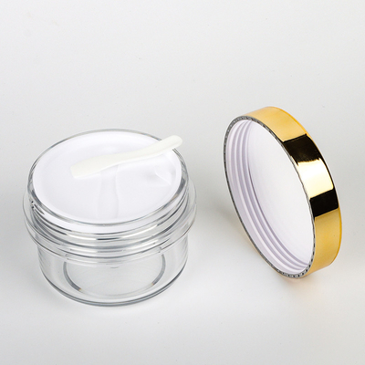 la crema facciale del burro del corpo del coperchio dell'oro di 100ml 120ml 200ml sfrega il contenitore che la mini crema cosmetica nera di lusso vuota stona 50 ml
