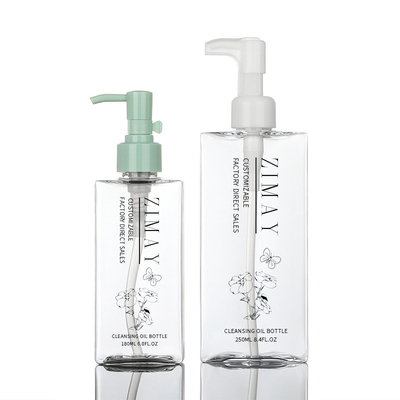 sciampo d'imballaggio del contenitore del chiaro olio 180ml e bottiglia quadrata 200ml di plastica della pompa della lozione dell'insieme del balsamo