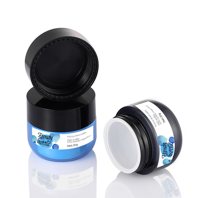 Riutilizzabile riutilizzabile d'imballaggio crema nero del barattolo per le lozioni e screma 4 Oz