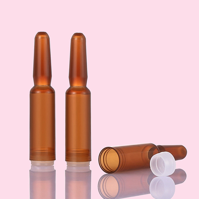 Amber Plastic Serum Vials Ampoule per capacità cosmetica dell'essenza 1ml