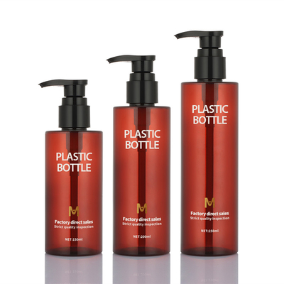 Giro Amber Shampoo Bottle Pump Sprayer 150ml 200ml 250ml per il gel della doccia