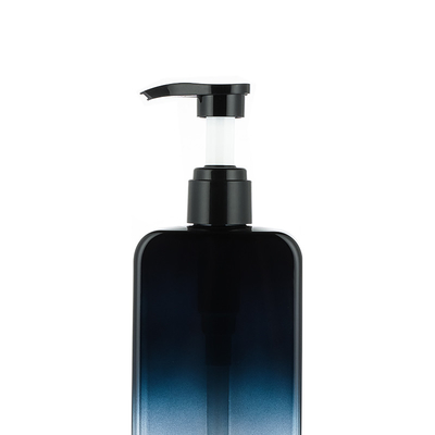chiara bottiglia cosmetica vuota della lozione 500ml con il nero senz'aria di rosa di pendenza della pompa
