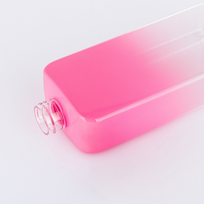 chiara bottiglia cosmetica vuota della lozione 500ml con il nero senz'aria di rosa di pendenza della pompa