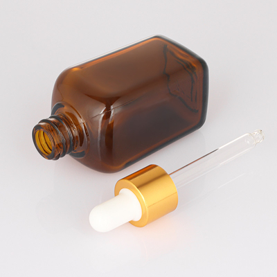 olio per capelli cosmetico Logo Glass Serum Bottle su ordinazione del contenitore vuoto del siero del contagoccia 50ml
