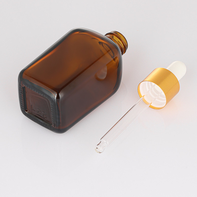 olio per capelli cosmetico Logo Glass Serum Bottle su ordinazione del contenitore vuoto del siero del contagoccia 50ml