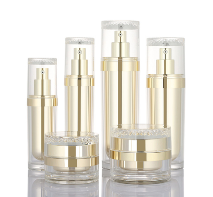 insieme crema di lusso cosmetico dello skincare dei contenitori della bottiglia 50g della lozione di trucco acrilico di plastica di bellezza di 30ml 50ml 100ml 120ml