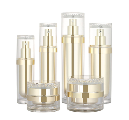 insieme crema di lusso cosmetico dello skincare dei contenitori della bottiglia 50g della lozione di trucco acrilico di plastica di bellezza di 30ml 50ml 100ml 120ml