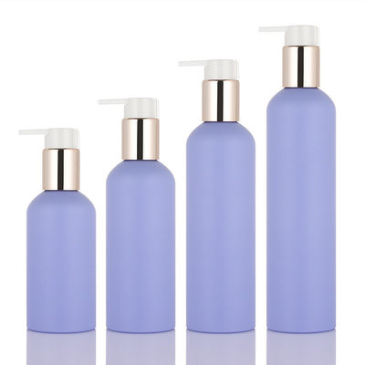 Stile amichevole dell'ANIMALE DOMESTICO 150ml 200ml 250ml 8 once di Eco il nuovo ha glassato la bottiglia viola della stampa della pompa dell'oro del gel della doccia della lozione del lavaggio del corpo
