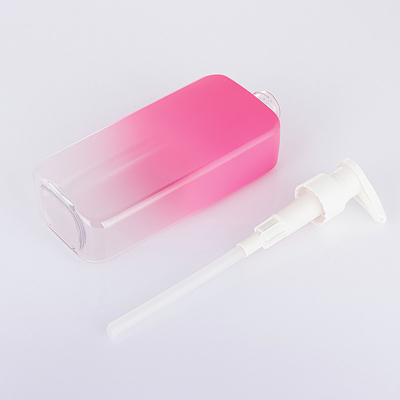 Bottiglia su ordinazione cosmetica rosa pastello dello sciampo di colore di Skincare del nero di pendenza del quadrato di alta qualità
