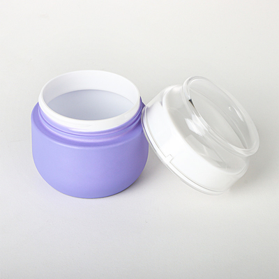 Set di bottiglie e barattoli per imballaggio cosmetico in plastica spray per la cura dei capelli viola personalizzato vuoto