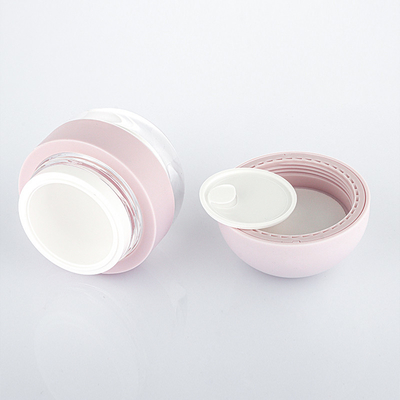 Contenitore vuoto per la cura della pelle rosa opaco set da viaggio portatile flacone per lozione e barattolo per crema