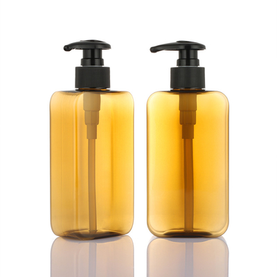 Lozione per il corpo all'ingrosso rettangolo ambra shampoo e balsamo pompa nera 800ml bootle