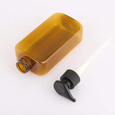 Lozione per il corpo all'ingrosso rettangolo ambra shampoo e balsamo pompa nera 800ml bootle