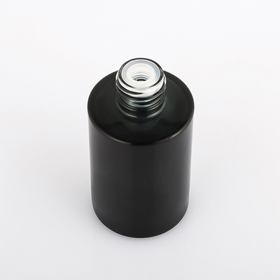 Flacone per siero cosmetico personalizzato Flacone contagocce a spalla piatta smerigliato oro nero