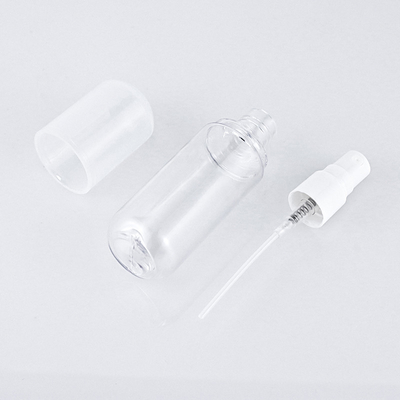 PETG Bottiglia spray per capelli in plastica rotonda vuota trasparente per lozione per la cura della pelle