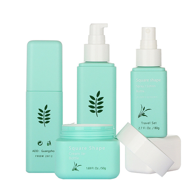 L'elegante confezione cosmetica verde imposta 50 g 80 g 100 ml 160 ml Stile semplice