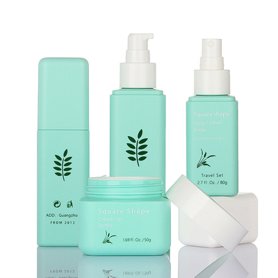 L'elegante confezione cosmetica verde imposta 50 g 80 g 100 ml 160 ml Stile semplice