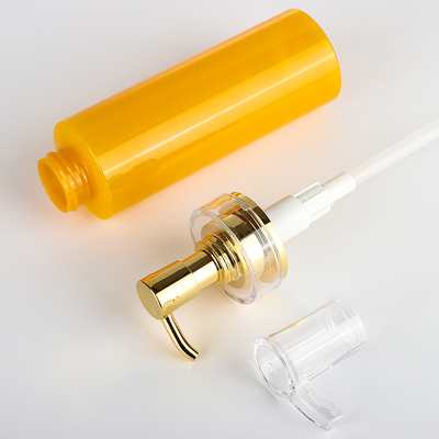 Contenitore per gel doccia shampoo per bottiglie di lozione per il corpo in plastica personalizzato con pompa d'oro da 350 ml