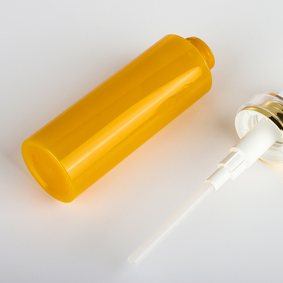 Contenitore per gel doccia shampoo per bottiglie di lozione per il corpo in plastica personalizzato con pompa d'oro da 350 ml