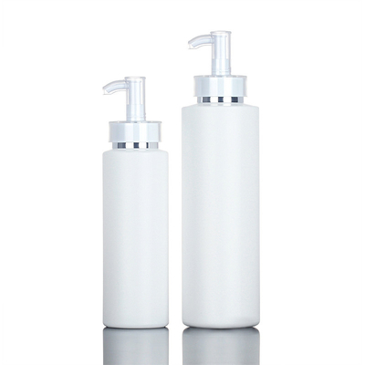 bottiglia cosmetica della lozione del giro bianco del PE 300ml di 143mm per l'imballaggio del gel della doccia
