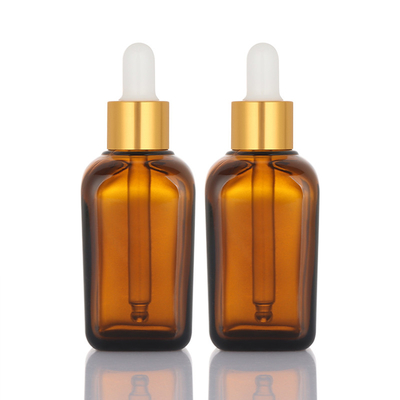 Personalizzi il vetro quadrato 50ml materiale dell'olio per capelli della bottiglia riutilizzabile del contagoccia