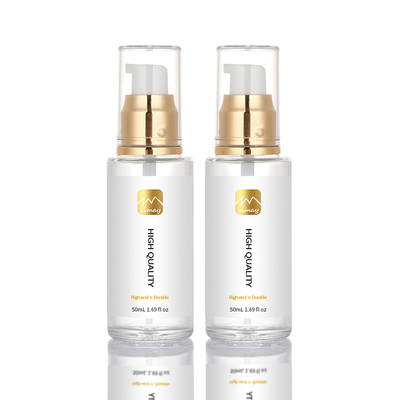 bottiglia di vetro glassata vuota dello spruzzo della lozione 50ml con l'imballaggio cosmetico della pompa