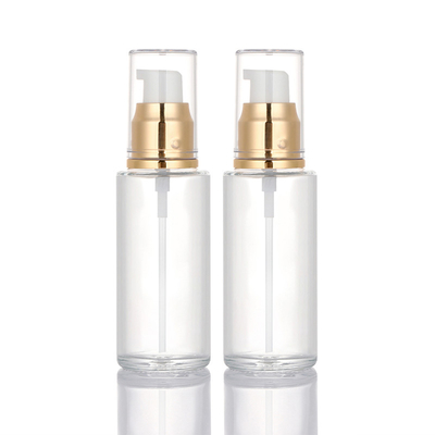bottiglia di vetro glassata vuota dello spruzzo della lozione 50ml con l'imballaggio cosmetico della pompa