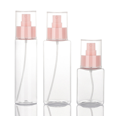 Bottiglia di plastica dello spruzzo della pompa di rosa del quadrato della radura 120ML per toner