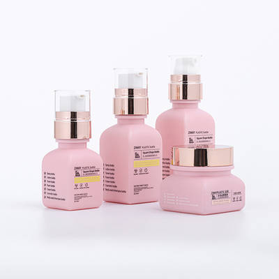 Le bottiglie di plastica su ordine messe per skincare cosmetico stonano il vestito d'imballaggio