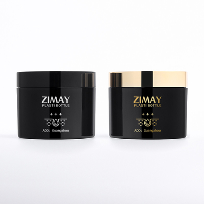 Barattolo cosmetico della crema di fronte dell'occhio dell'animale domestico scuro nero lucido vuoto all'ingrosso della metallina della fabbrica