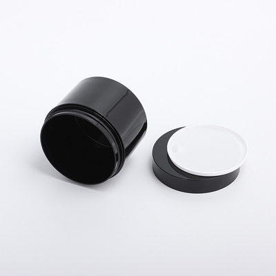 Barattolo cosmetico della crema di fronte dell'occhio dell'animale domestico scuro nero lucido vuoto all'ingrosso della metallina della fabbrica