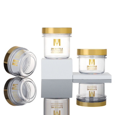 la crema facciale del burro del corpo del coperchio dell'oro di 100ml 120ml 200ml sfrega il contenitore che la mini crema cosmetica nera di lusso vuota stona 50 ml