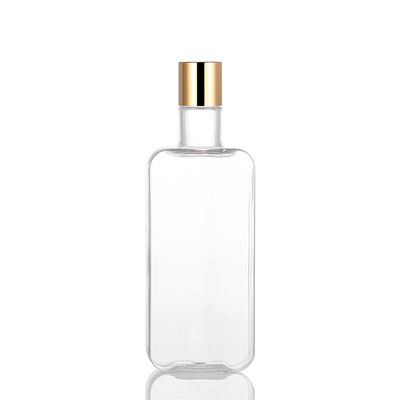 bottiglia PETG trasparente Recycable materiale del cappuccio del disco 300ml con il coperchio dell'oro