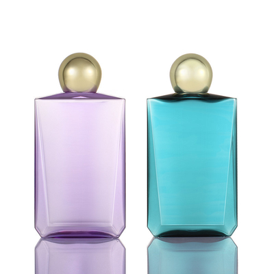 Bottiglia di profumo colorata con tappo a vite da 300 ml 500 ml con tappo dorato