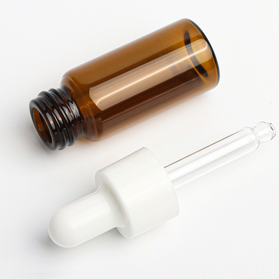 Incisione della capacità cosmetica Amber Clear Round della bottiglia 1oz del contagoccia