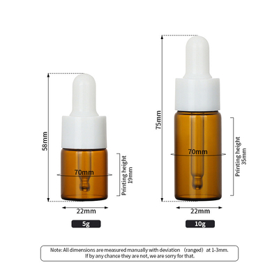 Incisione della capacità cosmetica Amber Clear Round della bottiglia 1oz del contagoccia