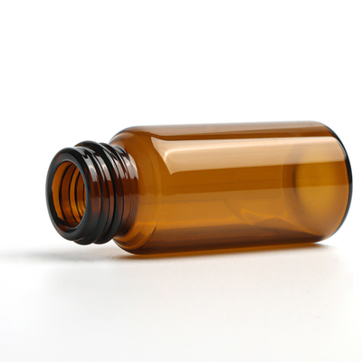 Incisione della capacità cosmetica Amber Clear Round della bottiglia 1oz del contagoccia