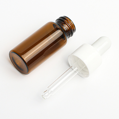 Incisione della capacità cosmetica Amber Clear Round della bottiglia 1oz del contagoccia