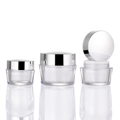 Vaso cosmetico vuoto di plastica del barattolo della crema di fronte del burro del corpo del doppio strato acrilico all'ingrosso di 15g 30g 50g con il labbro