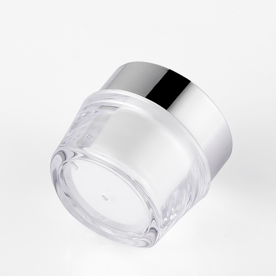 Vaso cosmetico vuoto di plastica del barattolo della crema di fronte del burro del corpo del doppio strato acrilico all'ingrosso di 15g 30g 50g con il labbro