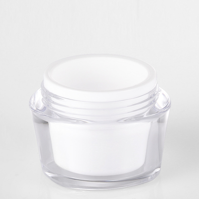 Vaso cosmetico vuoto di plastica del barattolo della crema di fronte del burro del corpo del doppio strato acrilico all'ingrosso di 15g 30g 50g con il labbro