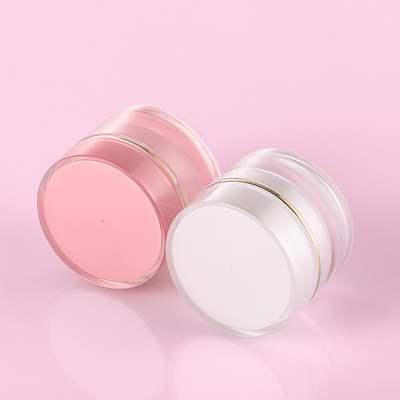 crema di fronte cosmetica di plastica di 10g 20g 30g che imballa i barattoli vuoti dell'animale domestico rotondo rosa