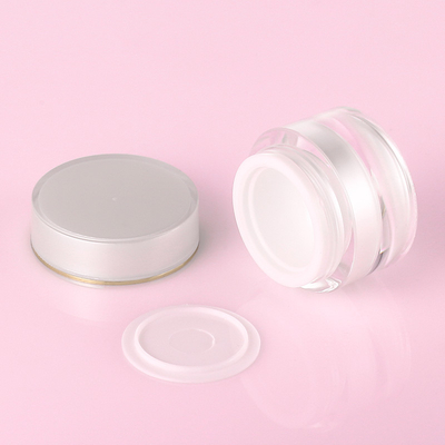 crema di fronte cosmetica di plastica di 10g 20g 30g che imballa i barattoli vuoti dell'animale domestico rotondo rosa
