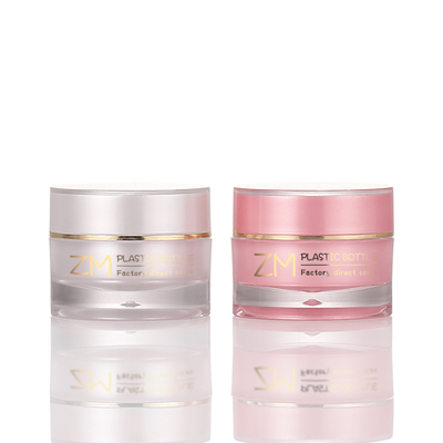 Il barattolo crema d'imballaggio Skincare del burro di lusso rosa del corpo sfrega con l'oro Rim Cosmetic Container del coperchio a vite