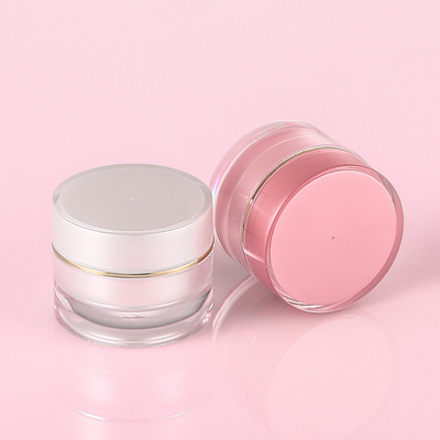Il barattolo crema d'imballaggio Skincare del burro di lusso rosa del corpo sfrega con l'oro Rim Cosmetic Container del coperchio a vite