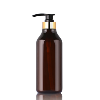 Cima operata unica cosmetica dell'oro della bottiglia dello sciampo di 200ml 300ml 350ml 400ml 1000ml Boston della lozione ambrata di lusso del corpo
